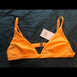 Tropicana (Mango) Black Swallow Swim Top